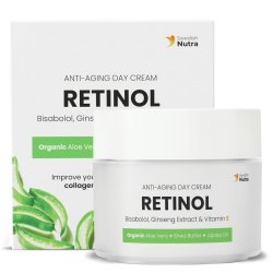 Anti-aging nappali krém retinollal, hialuronnal és növényi kollagénnel, Swedish Nutra, 50 ml
