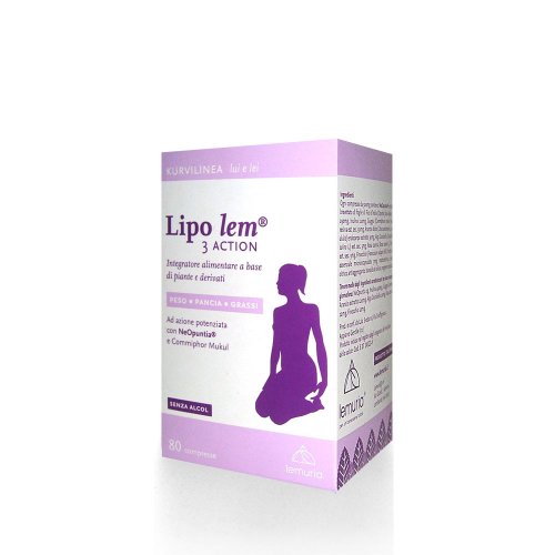Lemuria Lipo Lem 3 Action - étrend-kiegészítő a zsírégető diéta megtámogatására, 80 tabletta