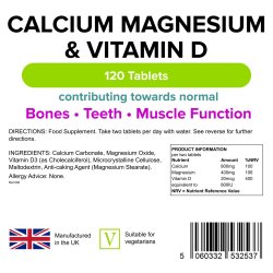 Kalcium-magnézium és D3 vitamin tabletta (120 tabletta)