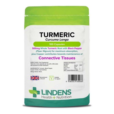 Kurkuma 500 mg fekete borssal és rézzel (100 kapszula)