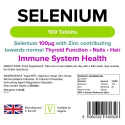 Szelén (100mcg) és cink tabletta, 100 tabletta