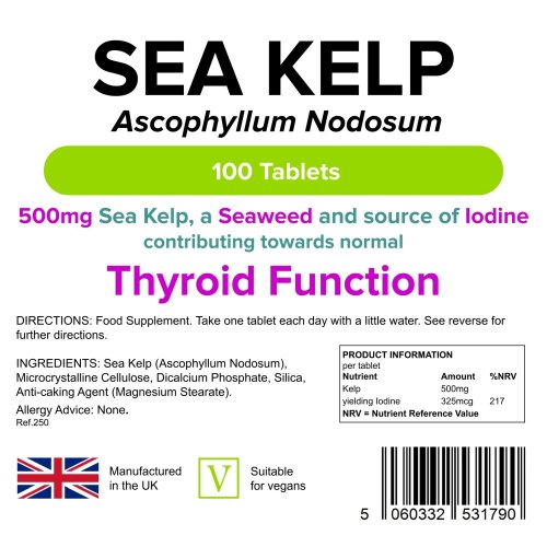 Tengeri moszat 500mg tabletta (100 tabletta)