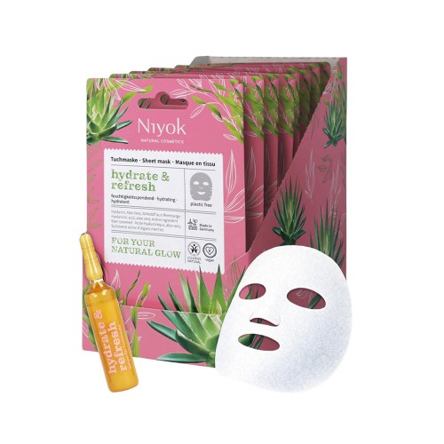 Hidratáló fátyolmaszk – hialuronsavval és aloe verával, Hydrate & Refresh