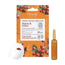 Fátyolmaszk antioxidáns hatással C-vitaminnal, Detox & Relax