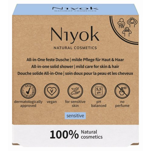 Sensitive all-in-one szilárd tusfürdő – bőrápolás és hajápolás egyben