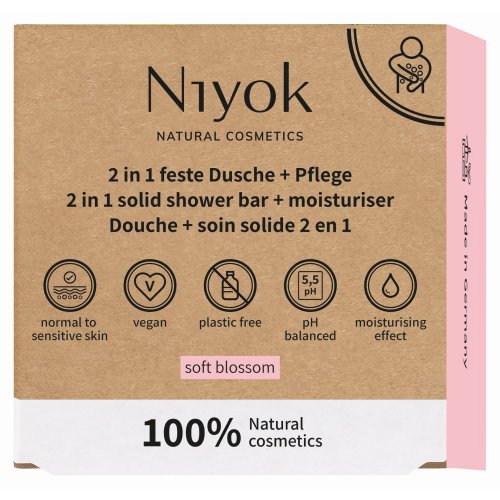 Soft Blossom 2 az 1-ben szilárd tusfürdő és testápoló