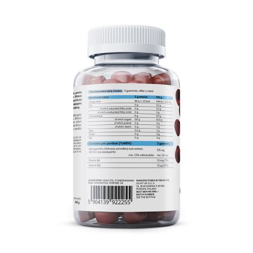 Ashwagandha 375 mg, gumicukor - 90 db., cseresznye ízesítéssel