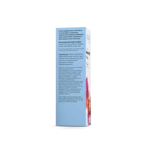 B12-vitamin gyorsan ható szájspray 100 µg, cseresznye ízű, 25 ml