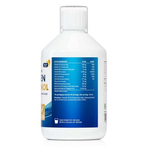 Collagen Gold Retinol - kollagén, retinol és hialuronsav ital, 500 ml