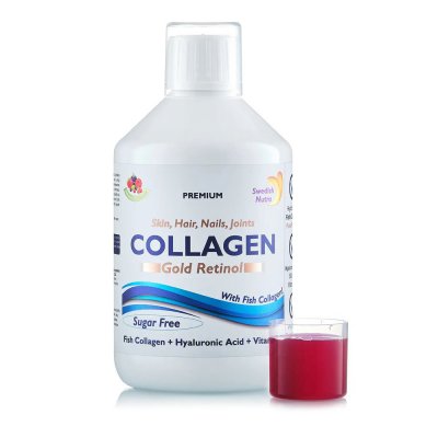 Collagen Gold Retinol - kollagén, retinol és hialuronsav ital, 500 ml