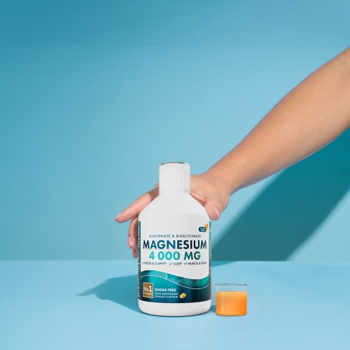 Magnézium 4000 - folyékony magas dózisú magnézium, aminosavakkal és vitaminokkal, 500 ml
