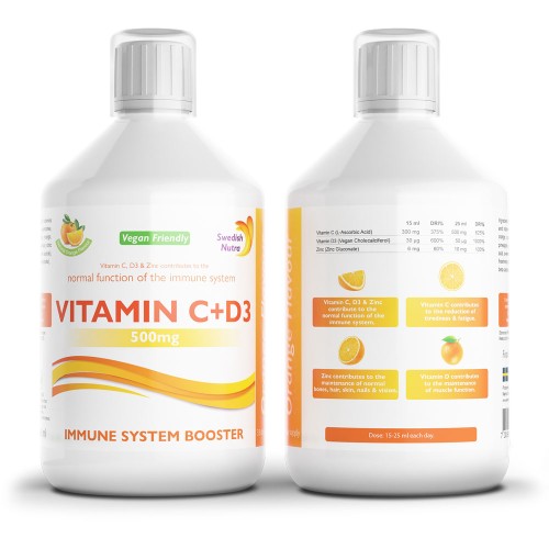 C + D3 + Cink folyékony vitamin koncentrátum, 500 ml